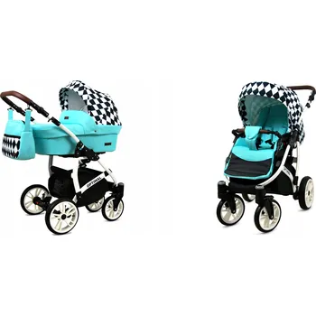 Kočárek Dětský kočárek 2v1 s hlubokou korbou a sportovní sedačkou BabyLux OPTIMAL ALU