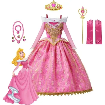 Dívčí šaty Dětské dívčí šaty Šípková Růženka a doplňky 110 - 140 110 cm