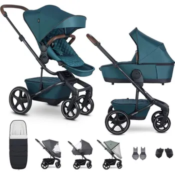 Kočárek EASYWALKER Cenově zvýhodněný XXL kočárek kombinovaný Harvey5 Premium Jade Green s příslušenstvím