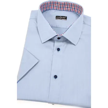 Pánská košile Avantgard Pánská košile SLIM s krátkým rukávem, 913-3112, Modrá Velikost: 44/182