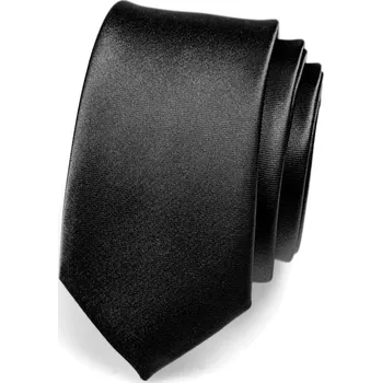 Kravata Avantgard Kravata SLIM, 551-705, Černá LESK
