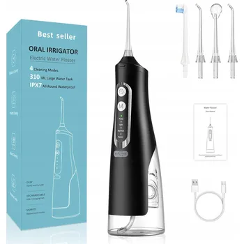 Ústní irigátor, 4 režimy, kompaktní, hloubkové čištění, nádržka 310 ml