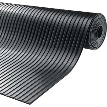 Rohožka Průmyslová protiskluzová podlahová guma SimpleJack Vulcan XLine35 - 100 cm x 120 cm x 0,35 cm - černá