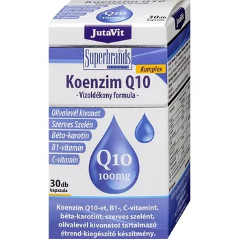JutaVit Co-Enzyme Q10 100 mg Water-soluble Formula (30 Měkká kapsla)