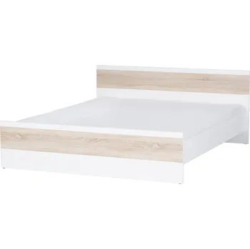 Postel Dvoulůžková postel Wenecja 03 160x200 bílá/dub Sonoma