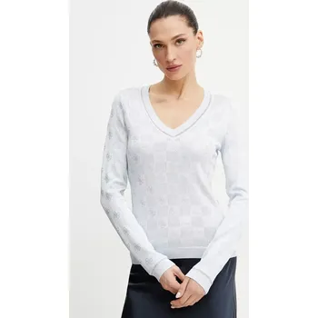 Dámský svetr Svetr Guess ROSIE dámský, modrá barva, lehký, W5GR07 Z3D60 W5GR07.Z3D60 05X, vel. XS