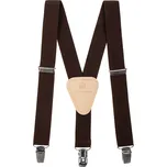 Avantgard Chlapecké šle Y s koženým středem a zapínáním na klipy - 25 mm, 862-901812, Hnědá, béžová kůže Velikost: výška postavy 110 - 130 cm