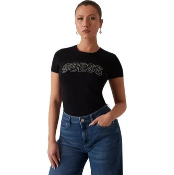 GUESS CN SS LOGO LACE TEE W5GI04J1314 JBLK L Velikost: XL