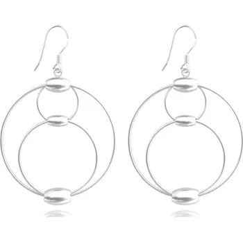 Náušnice MINET Výrazné stříbrné náušnice KRUHY
