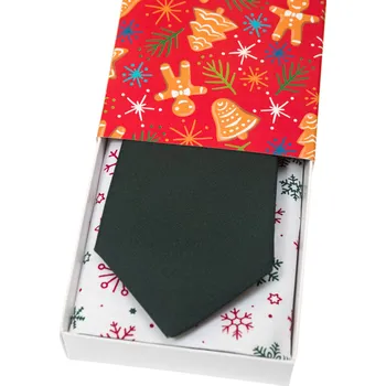 Kravata Avantgard Vánoční dárkový set - Kravata LUX s kapesníčkem v papírové krabičce, 919-9860, Zelená