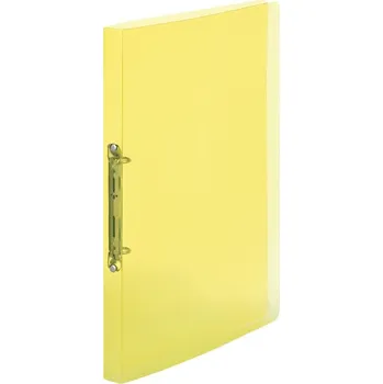 Desky A4 kroužkové průsvitné - 2 - kroužek / žlutá