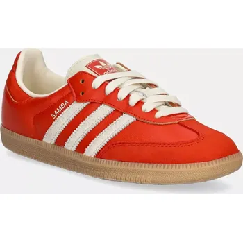 Pánské tenisky Semišové tenisky adidas Originals Samba OG oranžová barva, JI2737 23X, EUR 40 2/3