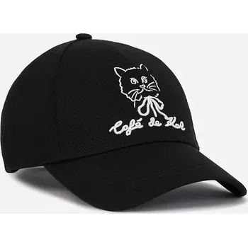 Kšiltovka Bavlněná baseballová čepice Karl Lagerfeld A2W33047 černá 99X, vel. ONE SIZE