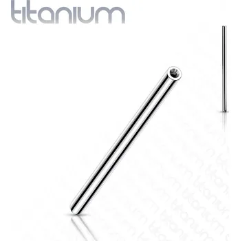 Piercing Atreya Titanová bezzávitová činka - náhradní tělo šperku Barva: Stříbrná, Velikost: 1,2 mm, Délka / Průměr: 10 mm