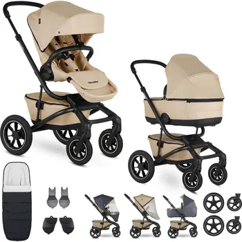 Kočárek EASYWALKER Cenově zvýhodněný set XXL kočárek kombinovaný Jimmey Air Sand Taupe s příslušenstvím