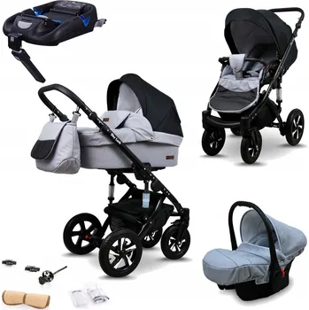 Kočárek Dětský kočárek 4v1 BabyLux Sky Lark - sporťák, hluboká korba, autosedačka, základna ISOFIX