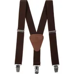 Avantgard Chlapecké šle Y s koženým středem a zapínáním na klipy - 25 mm, 862-901863, Hnědá, tmavě hnědá kůže Velikost: výška postavy 130 - 150 cm