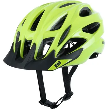 Cyklistická přilba Cyklo přilba HOXTON, OXFORD (žlutá fluo/černá) (Velikost: obvod hlavy 54 - 58 cm)
