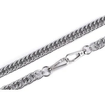 Řetízek Řetízek na kabelky s karabinou délka 120 cm, Balení 10 ks, Varianta 3 nikl černý