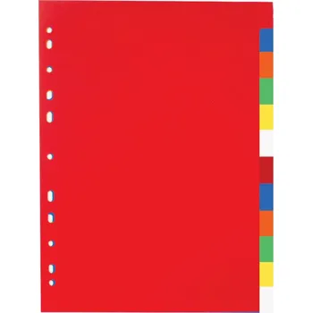 Rozdružovač A4 plastový barevný - 2 x 6 barev