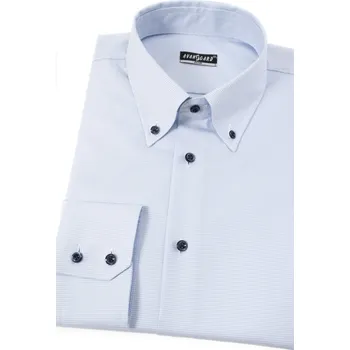 Pánská košile Avantgard Pánská košile SLIM s propínacím límcem, 131-1501, Modrá Velikost: 37/182