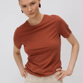 Dámské tričko Reserved - Tričko ze směsi modalu - měděná - 3384P-28X - 3384P-28X-L