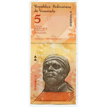 VENEZUELA. 5 bolivares 2011. Pi. 89e.
