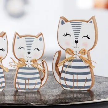 Gilde Dřevěná dekorace Kotě Jasmina, 15 cm 677459