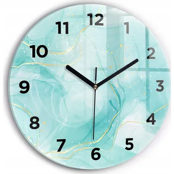 Hodiny Nástěnné hodiny Wallfluente, odstíny zelené, 30 cm