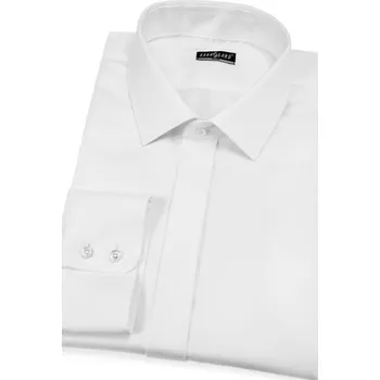 Pánská košile Avantgard Pánská košile SLIM s krytou légou, 132-91, Bílá Velikost: 46/182