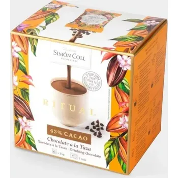 Čokoláda Simon Coll Taza ritual 45% mléčná horká čokoláda 210g