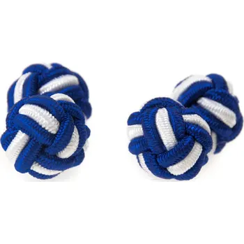 Manžetový knoflíček Avantgard Knots - manžetové uzlíky, 614-1801, Modrá-bílá