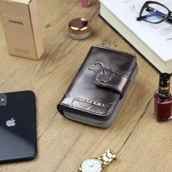 Peněženka Dámská kožená peněženka šedá - Gregorio Dorianna šedá