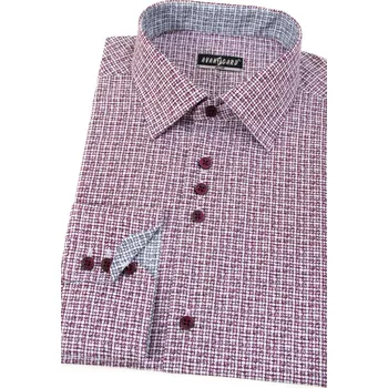 Pánská košile Avantgard Pánská košile SLIM, 125-1301, Bílá/bordó Velikost: 41/42/182