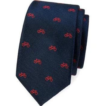 Avantgard Kravata SLIM LUX, 571-81165, Modrá / vzor cyklistika