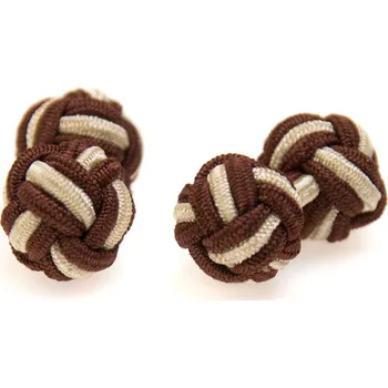 Manžetový knoflíček Avantgard Knots - manžetové uzlíky, 614-1563, Hnědá