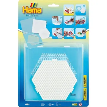 Dětské navlékací korálky HAMA MIDI 7712 ŠESTIHRANNÉ PODLOŽKY PRO KORÁLKY