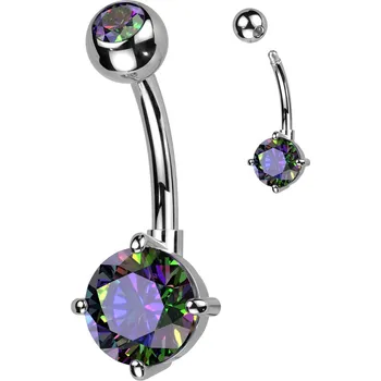 Piercing Atreya Piercing do pupíku s bižuterní ozdobou Lontine Barva: Vitřážová - střední, Velikost: 1,6 mm, Délka / Průměr: 10 mm