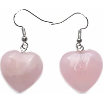 Náušnice Růženín náušnice srdíčka délka cca 4 cm