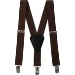 Avantgard Chlapecké šle Y s koženým středem a zapínáním na klipy - 25 mm, 862-901823, Hnědá, černá kůže Velikost: výška postavy 90 - 110 cm