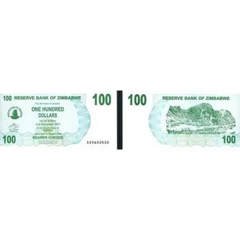 ZIMBABWE. 100 dollars 2007.