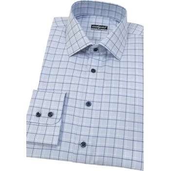 Pánská košile Avantgard Pánská košile SLIM, 109-417, Modrá kostka Velikost: 42/182