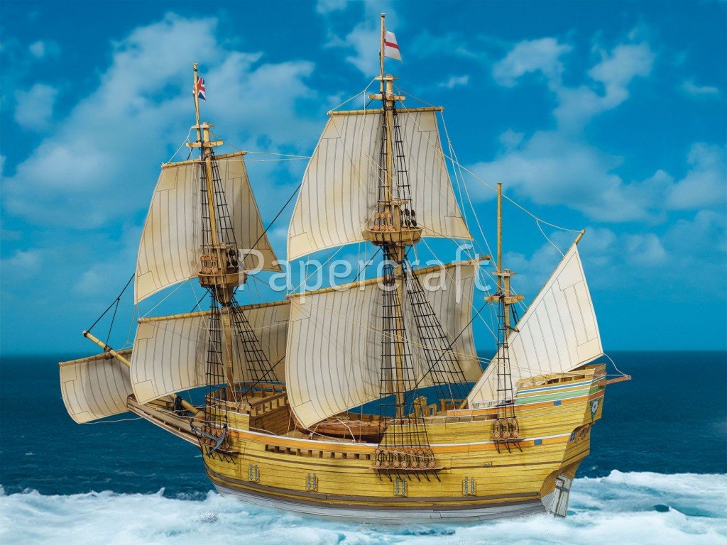 Papírový model - loď Mayflower (824) - 107005926