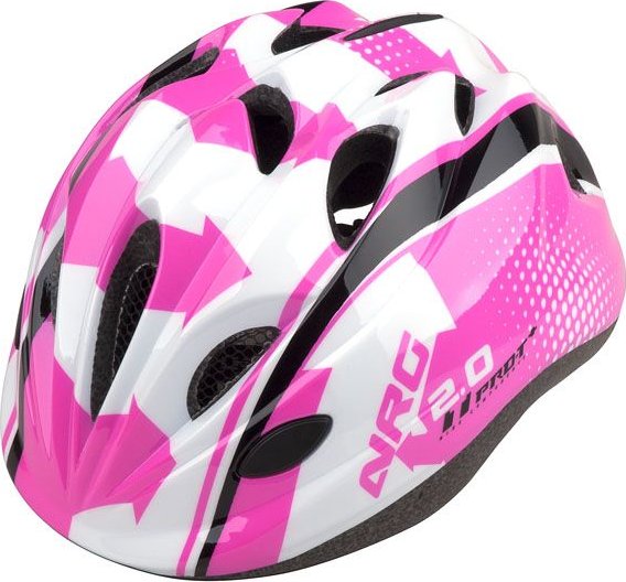 Dětská cyklistická helma PRO-T Plus Toledo In mold růžovo-bílo-černá NRG - S 48-52