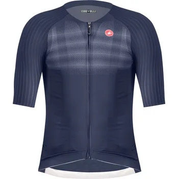 cyklistický dres CASTELLI - dres Aero Race 8S modrá XL