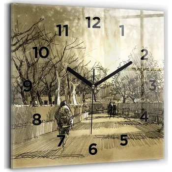 Hodiny Nástěnné hodiny Wallfluent žluté 30 cm