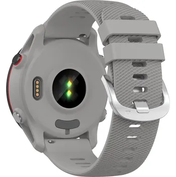 Řemínek na hodinky Enem Vroubkovaný jednobarevný řemínek 22mm - Šedý IR-AWGW-0419