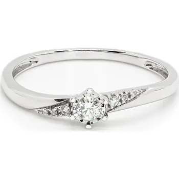 Prsten Prsten z bílého zlata s diamanty R5931