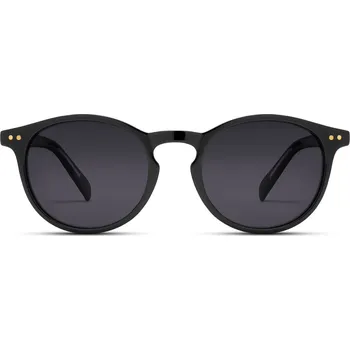 Polarizační kulaté černé sluneční brýle s černými čočkami - Sidegren