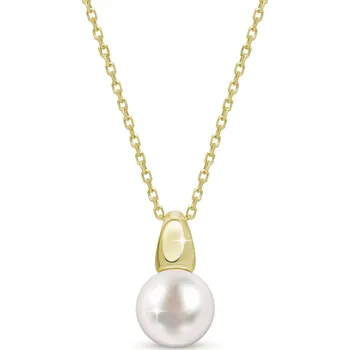 Řetízek Stříbrný pozlacený řetízek s přívěskem perly 2325